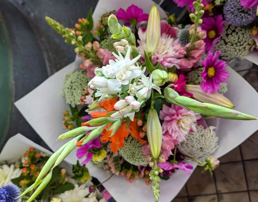 tuberose flower at Pike Place Market